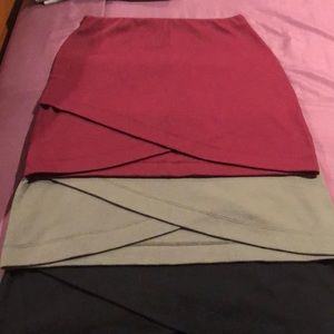 cotton/spandex mini skirts. 3 available